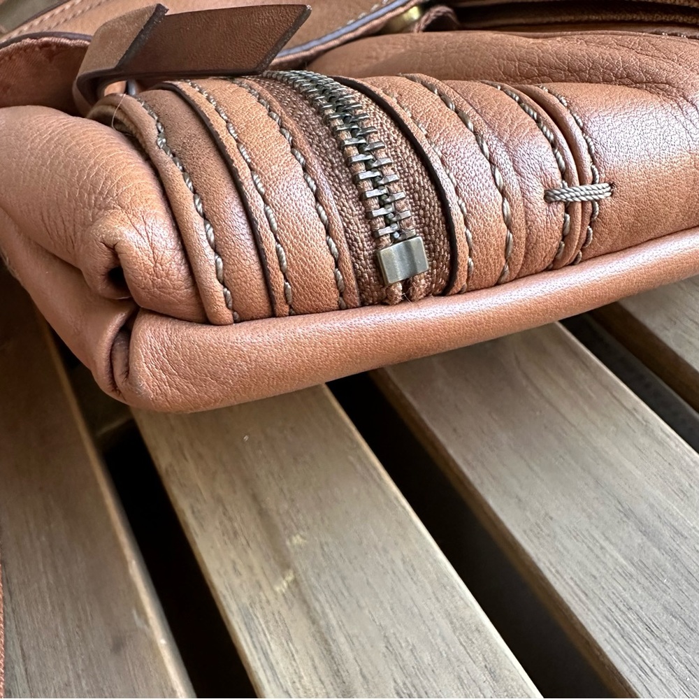 Fossil Morgan Traveler Brown Leather Crossbody Bag - Picture 4 of 16